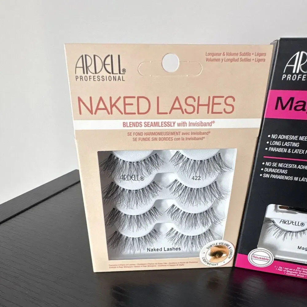 Ardell Naked Lashes 422 + Magnetic Liner & Lash 110 Set Black LOT - Picture 2 of 6